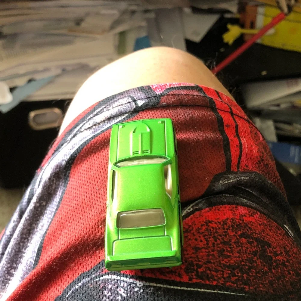 Green Toy Muscle Car Miniature